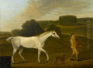 Portrait Of Favourite With A Groom And Adog Portrait Of Favourite With A Groom And Adog