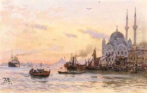 View of Constantinople by Themistocles Von Eckenbrecher