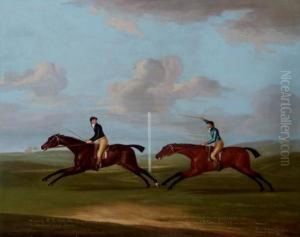The Race For Kings Plate At Newmarket by J. Francis Sartorius