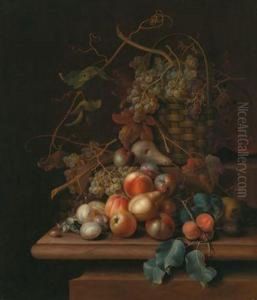 Fruchtestillleben Mit Einem Korb by William Sartorius
