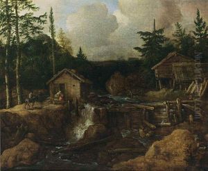 Scandinavian Wooded Landscape by Allaert van Everdingen