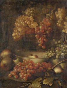 Still Life Of Grapes And Apples by William Sartorius