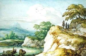 Hikers in the Highlands 1655 by Allaert van Everdingen