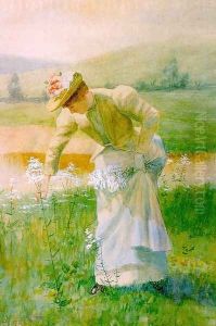 Picking Wildflowers by De Scott Evans