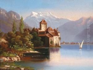 Attributed View Of Schloss Chillon