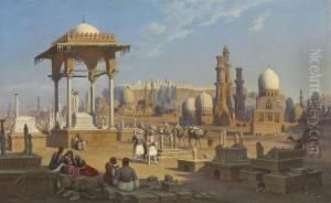 View Of Cairo, The Citatel With The Mamluk Tombs In Theforeground View Of Cairo, The Citatel With The Mamluk Tombs In Theforeground