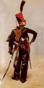 Jean Baptiste Edouard A Napoleonic Officer by Detaille, Jean-Baptiste Edouard