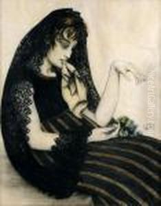 Femme Au Mouchoir by Walter Sauer