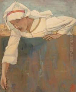Jeune Femme Au Fil by Walter Sauer