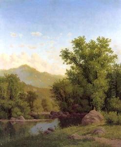 Spring Landscape along a River by Charles Warren Eaton