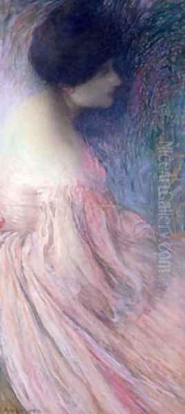 Edmond Aman Jean Femme En Robe Rose - view 1