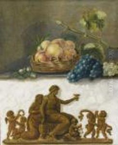 Nature Morte De Peches by Piat Joseph Sauvage