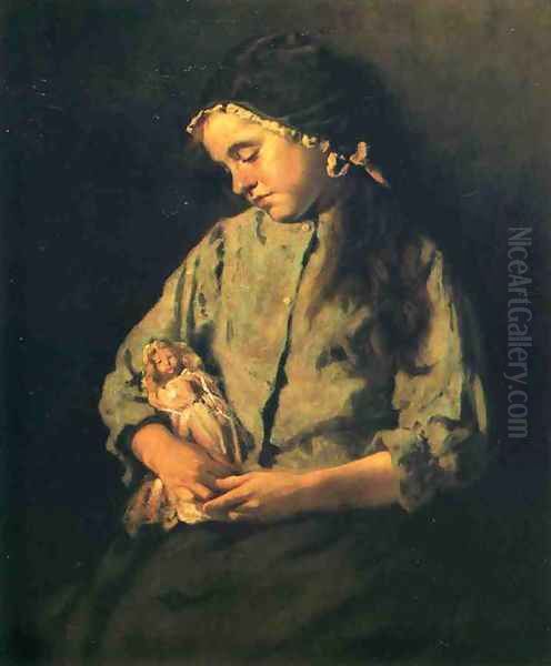 A Young Girl with Her Doll - view 1
