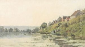 Bord De Seine A Sanois-sur-seine by Adrien Jacques Sauzay
