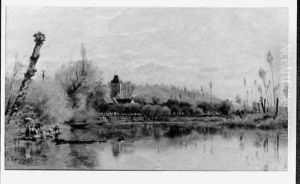 Lavandieres Au Bord De La Riviere