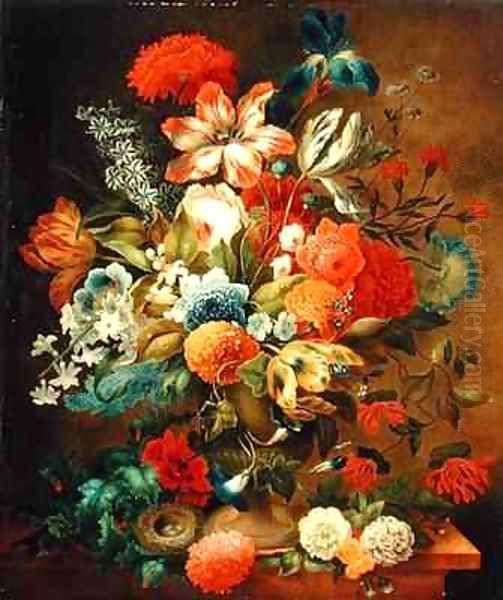 Flower Still Life with Bird Nest - view 1