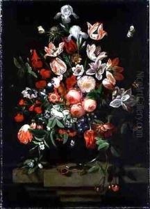 Flower Painting by Ottmar The Elder Elliger