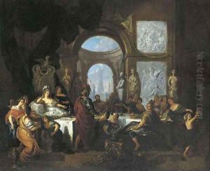 The Banquet of Cleopatra by Ottmar The Elder Elliger
