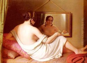 A Woman Before A Mirror by Anton Einsle