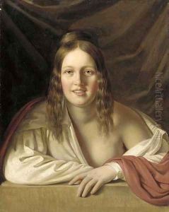 Portrait of a lady by Anton Einsle