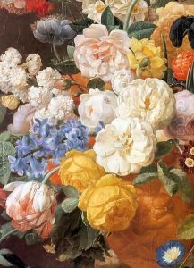 Bouquet of Flowers in a Sculpted Vase (detail)