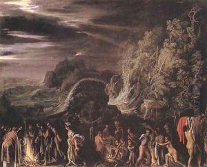 St Paul at Malta c. 1600 by Adam Elsheimer