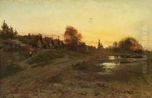 Russische Dorfstrase Bei
Abendsonne by Alexei Kondratyevich Savrasov