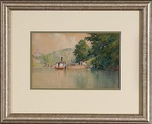 Boat River by Paul Sawyier