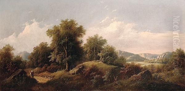 Landscape With A Figure On A Country Path - view 1