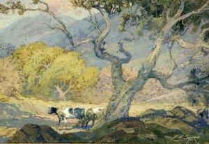 Cows In A Foothil by Fred Grayson Sayre