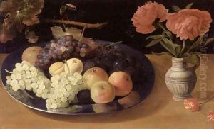 Still-Life of Grapes, Plums and Apples by Jacob Fopsen van Es