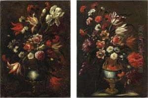 Nature Morte Con Vasi Di Fiori by Andrea Scaccati
