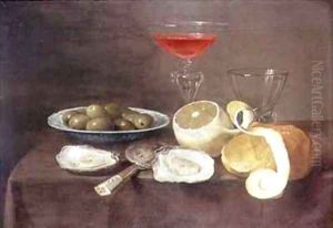 Still Life with Oysters by Jacob Fopsen van Es