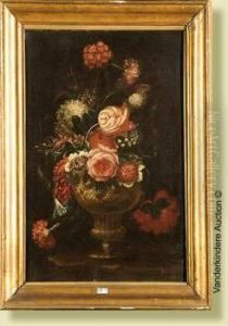 Vase De Fleurs Sur Un Entablement by Andrea Scaccati