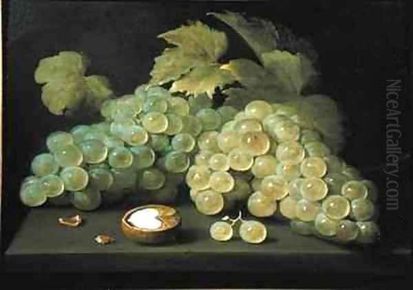 Grapes with half a walnut - view 1