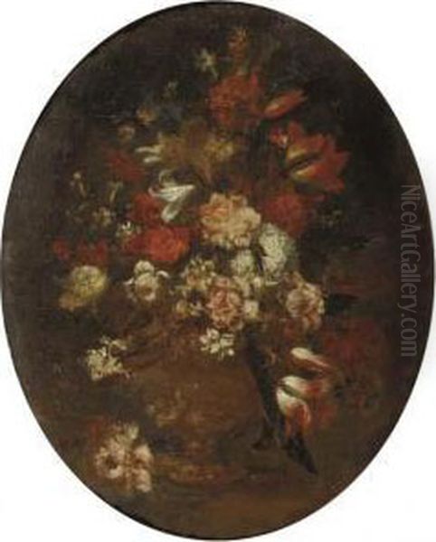 Mixed Flowers In A Vase - view 1