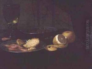 Still Life with Lemon by Jacob Fopsen van Es