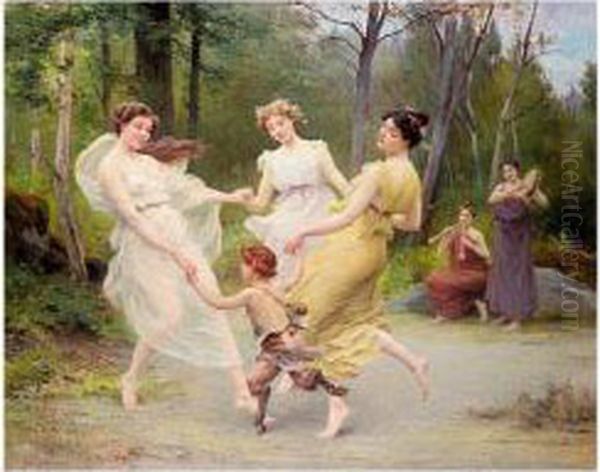 The Three Graces Dancing With A Faun - view 1