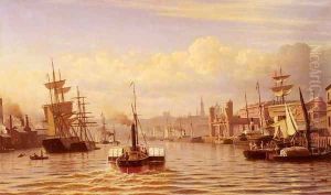 Shipping On The River Tyne, Newcastle by Christian Eckardt