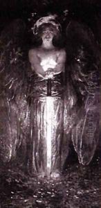 The Angel With The Flaming Sword 1893 by Blashfield Edwin Howland