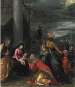 Adorazione Dei Magi by Ippolito Scarsella (see Scarsellino)