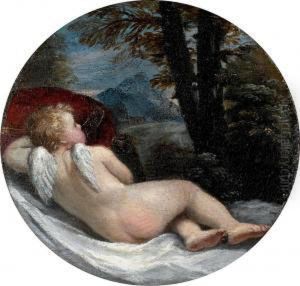 Cupido In Un Paesaggio Cupido In Un Paesaggio