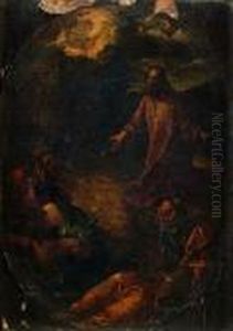 Le Christ Au Jardin Des Oliviers, Dans Un Ovale Peint by Ippolito Scarsella (see Scarsellino)