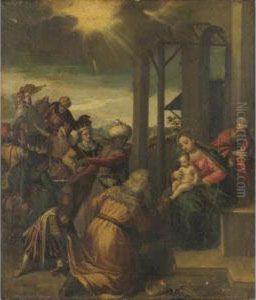 Adorazione Dei Magi by Ippolito Scarsella (see Scarsellino)