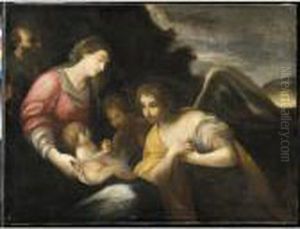 Sacra Famiglia Con San Giovannino E Un Angelo Sacra Famiglia Con San Giovannino E Un Angelo