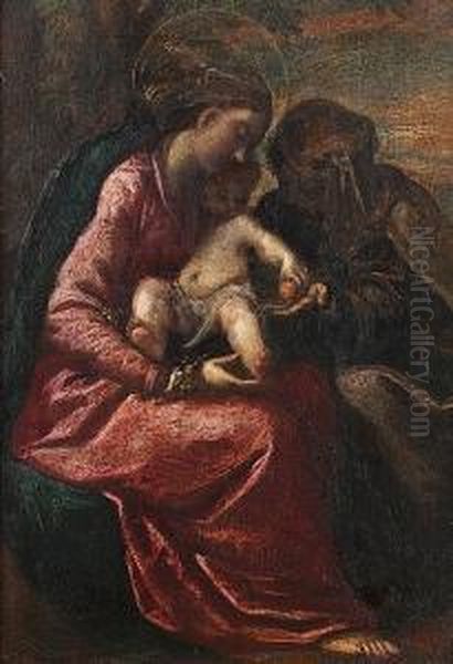 The Madonna And Child With Saint Anne by Ippolito Scarsella (see Scarsellino)