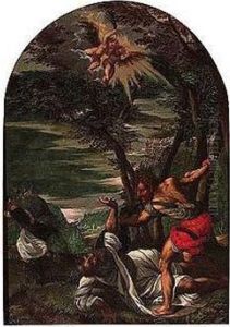 The Death Of Saint Peter Martyr by Ippolito Scarsella (see Scarsellino)