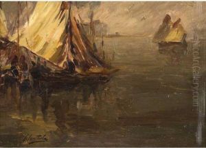 Barche A Chioggia by Ferruccio Scattola