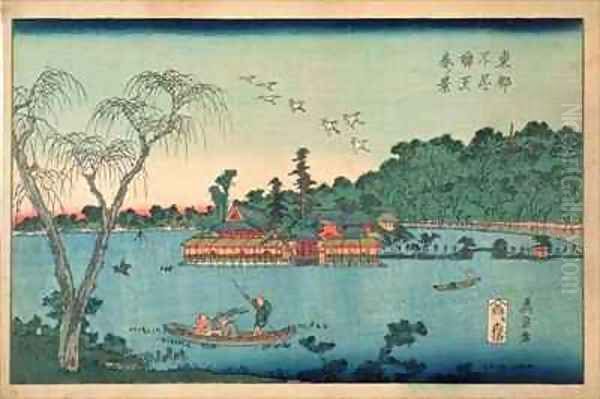 Spring View of the Benten Shrine Shinobazu Pond - view 1