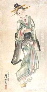 Geisha by Keisai Eisen